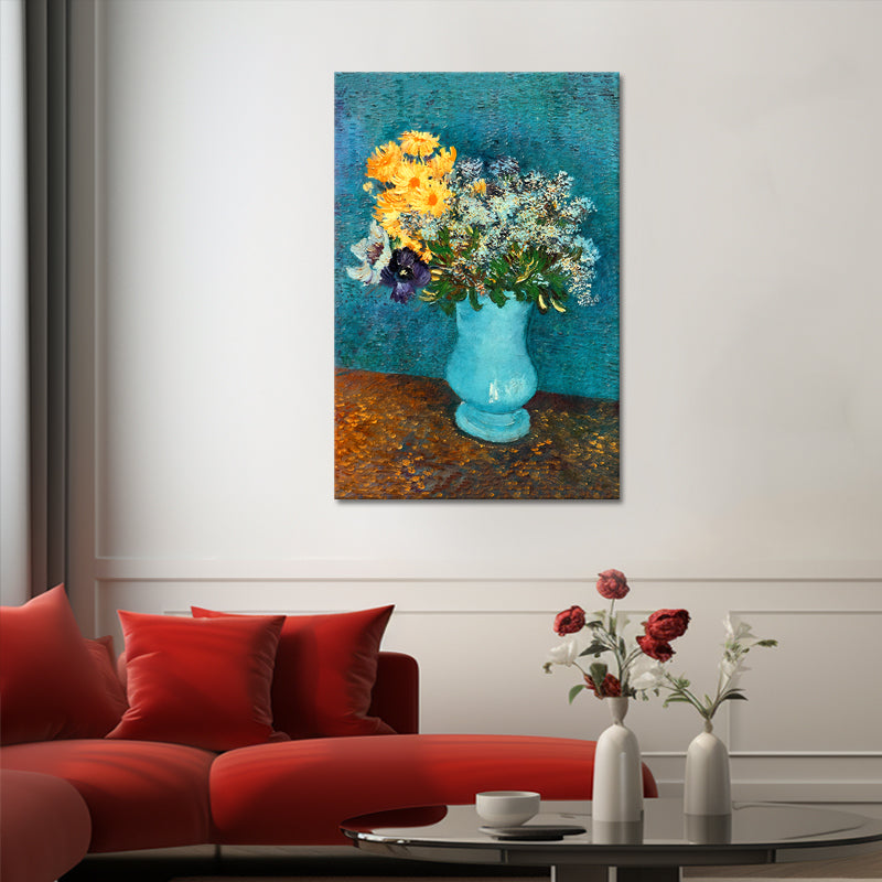 Vaas met seringen, margrieten en anemonen - Van Gogh