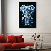 Elefant in Delfter Blau