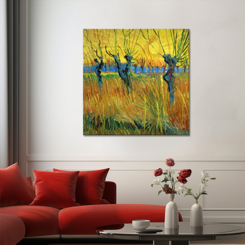 Kopfweiden bei Sonnenuntergang - Van Gogh