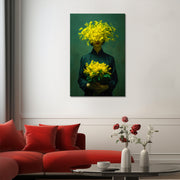 Vrouw met Gele Bloemen
