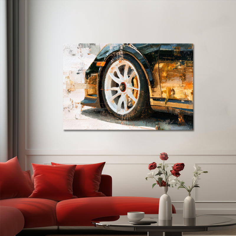 Goud Zwarte Porsche