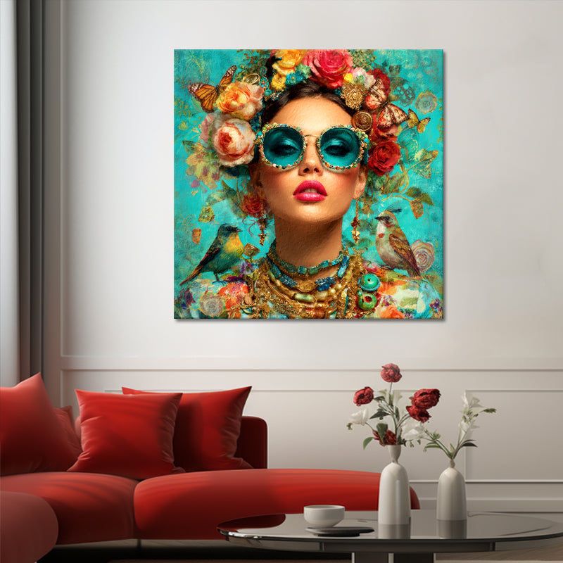 Portret Vrouw Bloemen