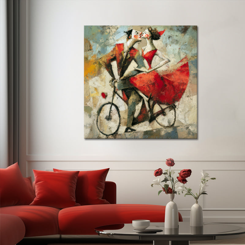 Koppel met Fiets Romantisch