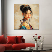 Aziatische vrouw in kimono IV