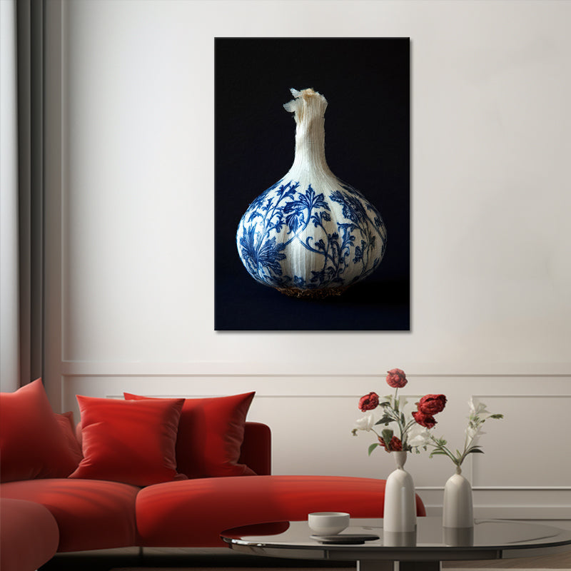 Knoblauch in Delfter Blau