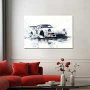 Zwart wit Porsche