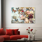 Vrouw, Vlinders & Bloemen