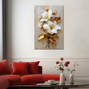 Witte Bloem in Goud