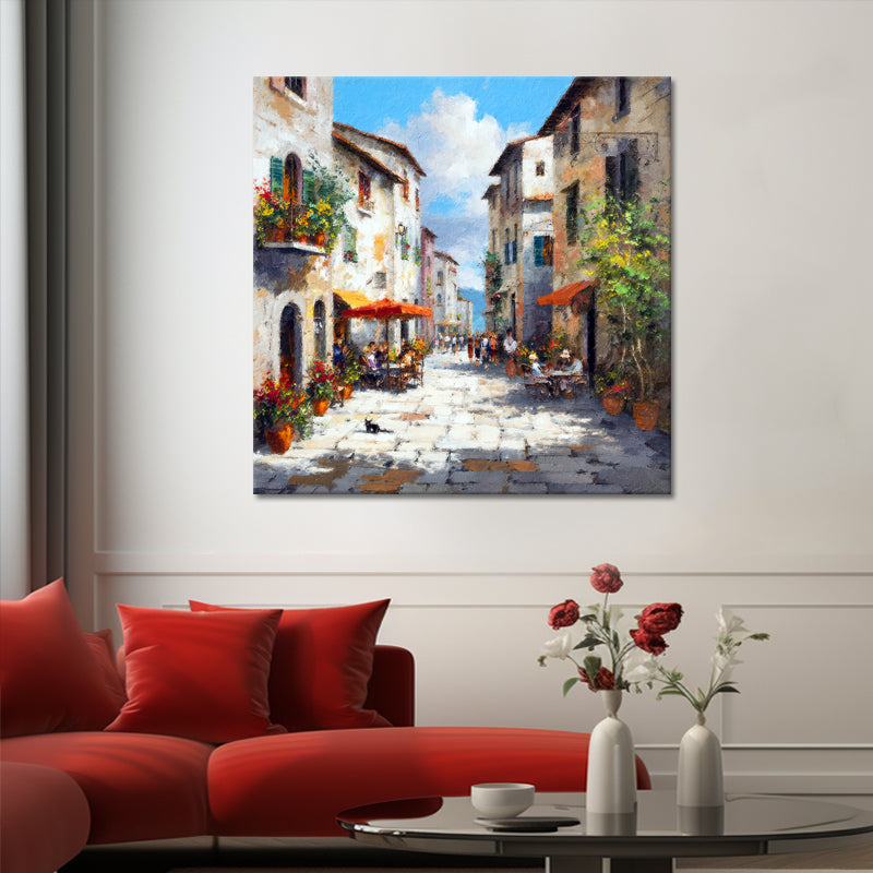 Italiaans dorp kunstwerk