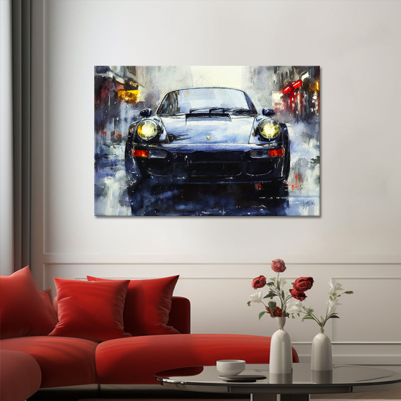 Abstract Zwart Porsche