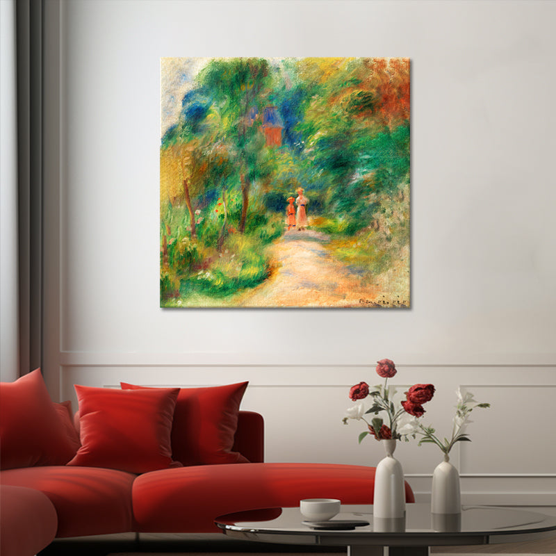 Two Figures On A Path - Pierre Auguste Renoir