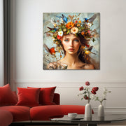 Dromende Vrouw Bloemen