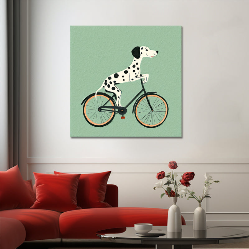 Hund auf dem Fahrrad