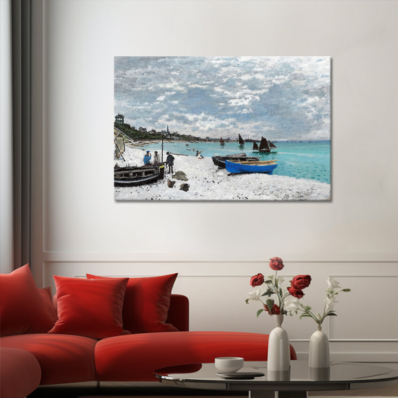 Het strand van Sainte-Adresse - Claude Monet