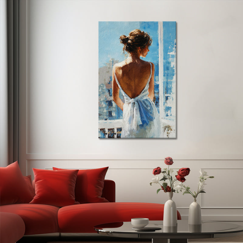Elegante vrouw wit
