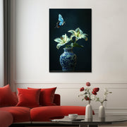 Porzellanvase mit Blumen