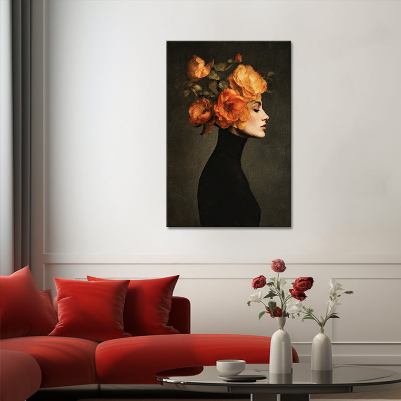 Bloemenportret vrouw