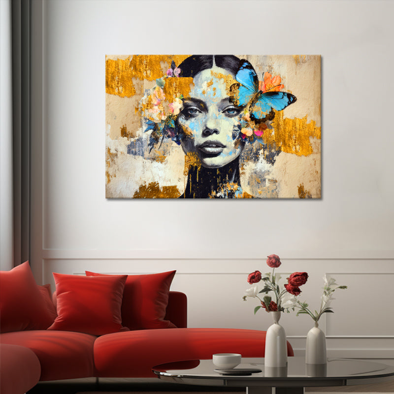 Frauenporträt Mixed Media