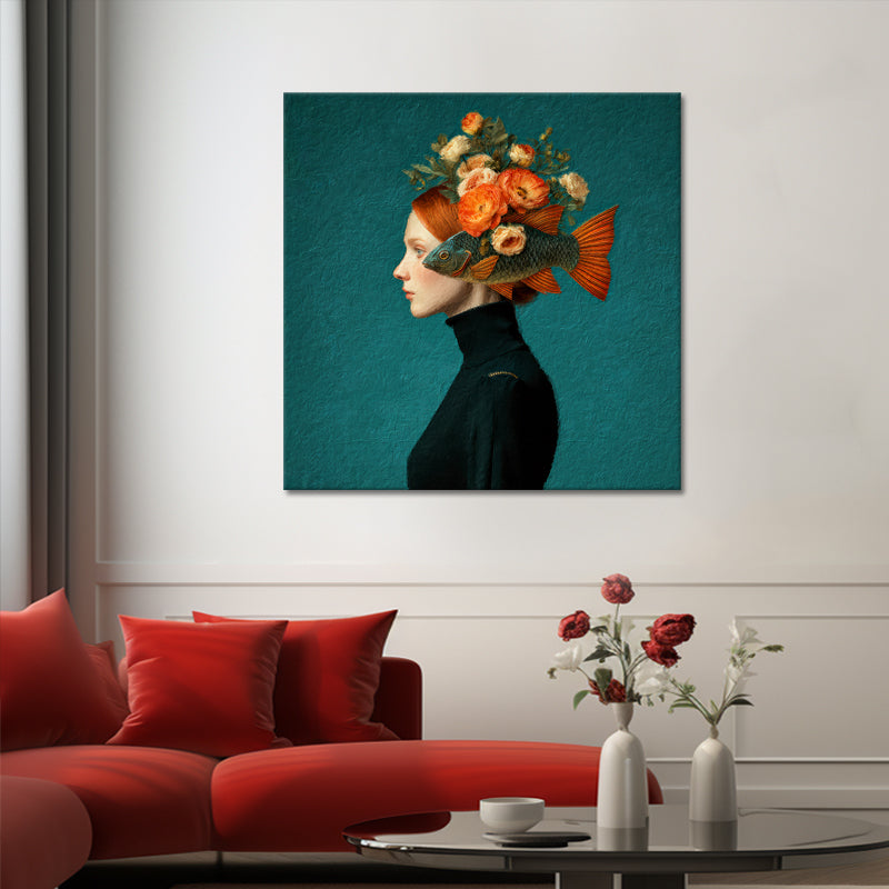 Vrouw met Oranje Haar