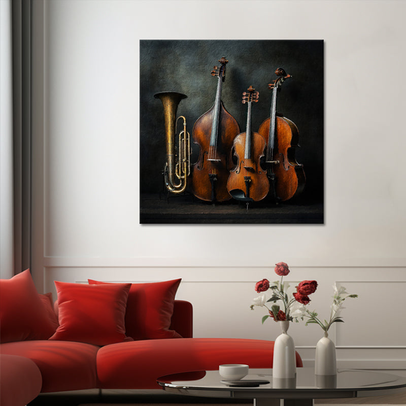 Gemälde Musikinstrumente