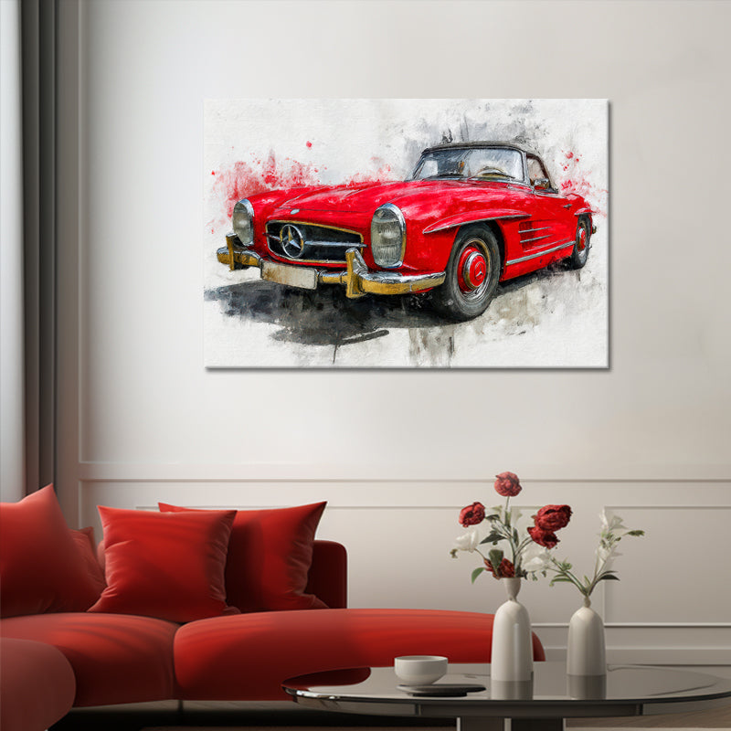 Rode Mercedes SL