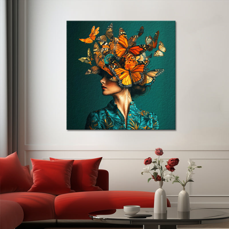 Frau mit Schmetterlingen Kunst II