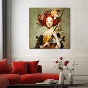 Frau beim Angeln