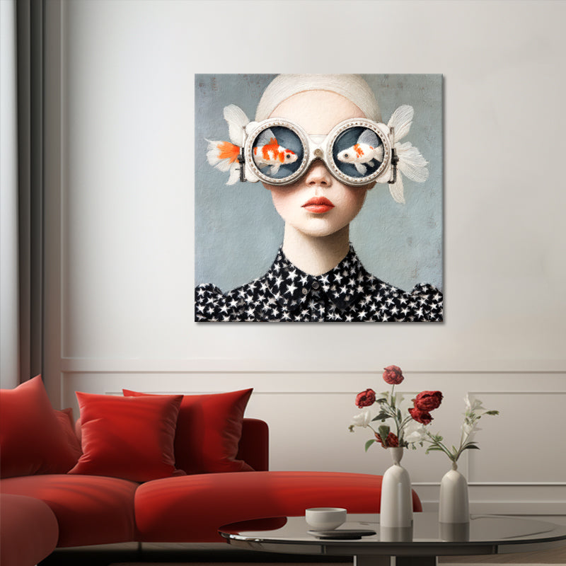 Vrouw Portret met Vissen