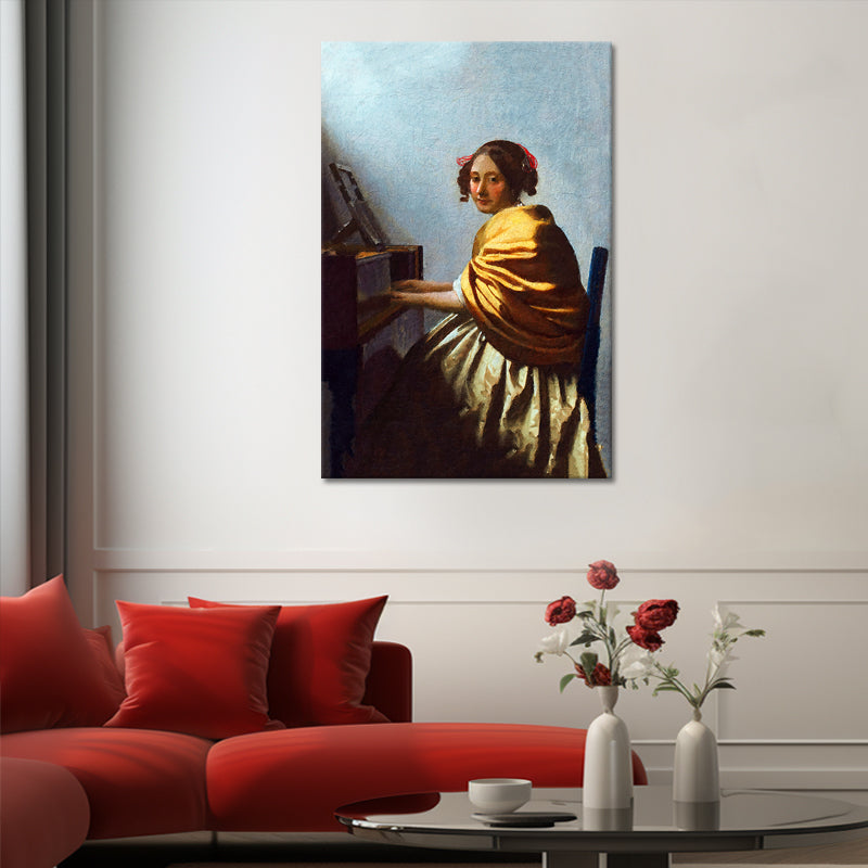Zittende vrouw aan het virginaal - Vermeer