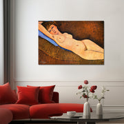 Reclining Nude on Blue Cushion -Amedeo Modigliani