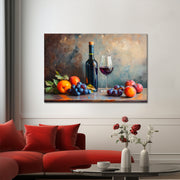 Gemälde Wein & Früchte II