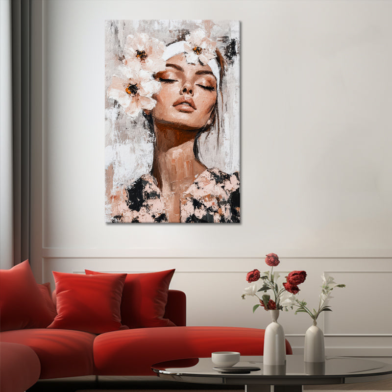 Schöne Frau mit Blumen VI