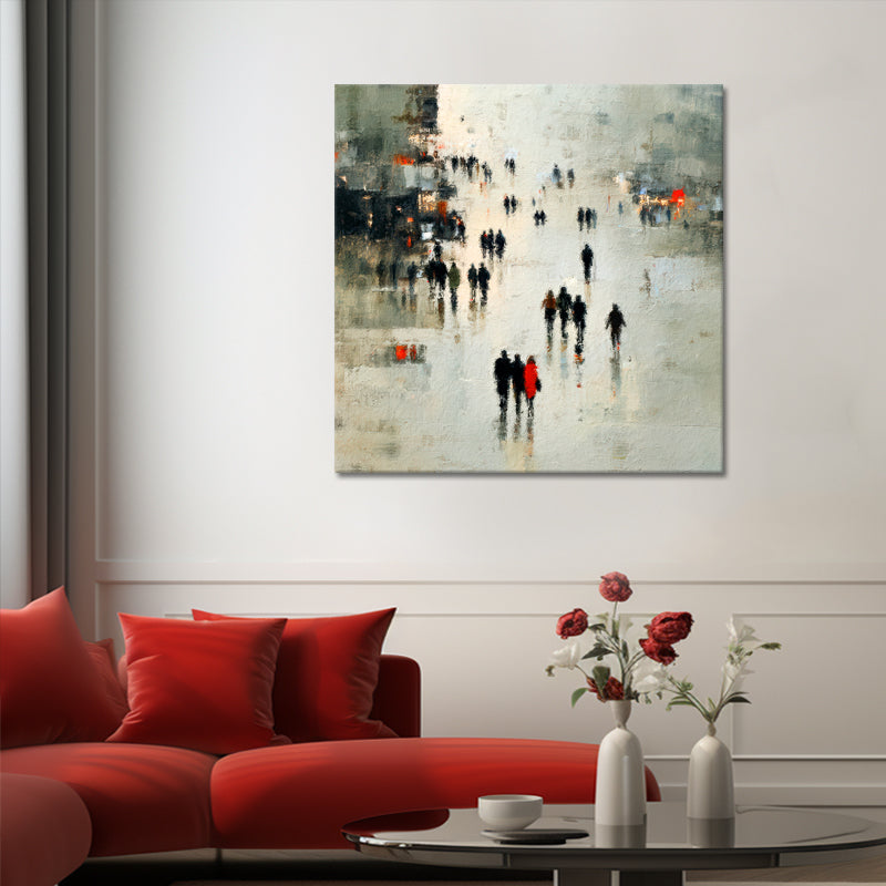Stadsleven abstract kunst