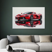 Schilderij Ferrari rood