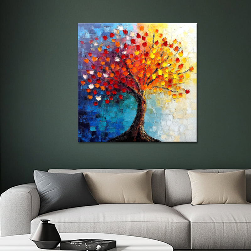 Schilderij kleurrijk Boom III
