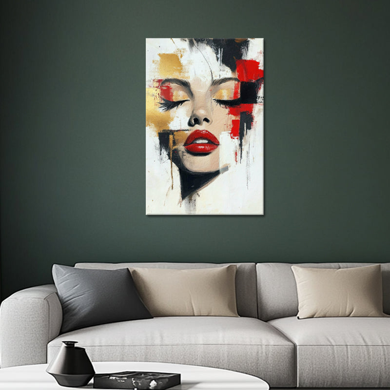 Abstract schilderij gezicht II