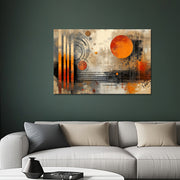 Braun, Grau und Orange