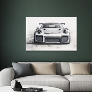 Sportwagen Porsche Zilveren