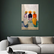 Drie vrouwen met brede hoeden III