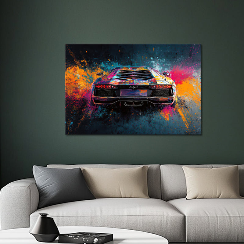 Lamborghini Aventador schilderij