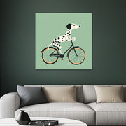 Hund auf dem Fahrrad
