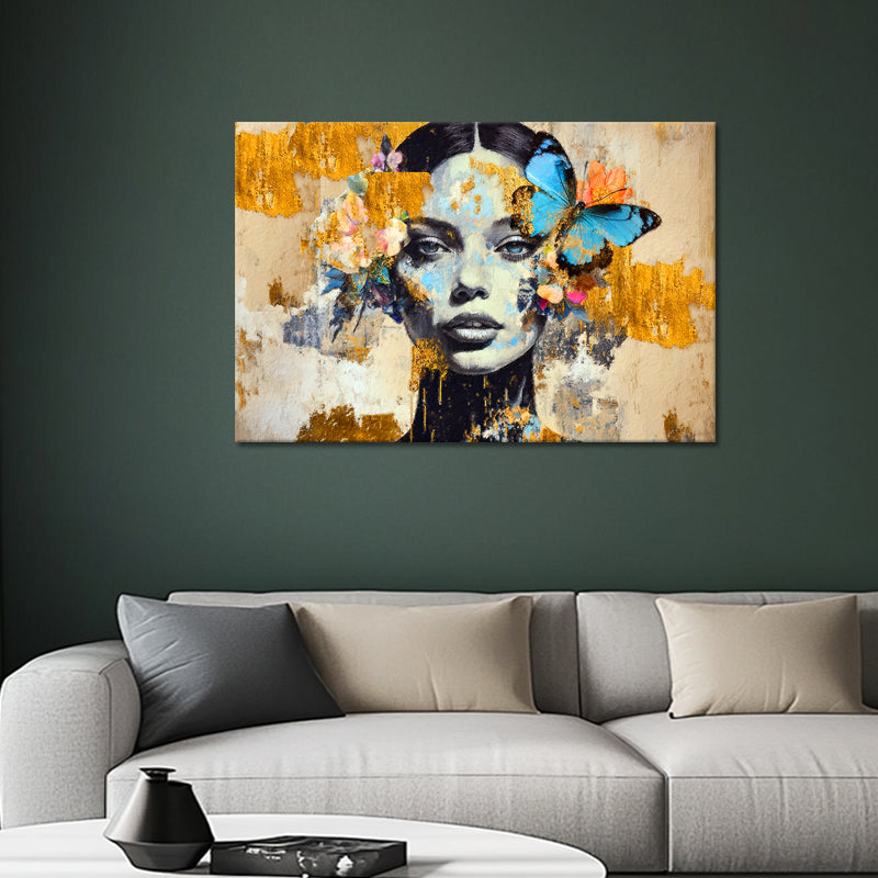 Frauenporträt Mixed Media