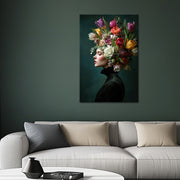 Portret Vrouw Tulpen