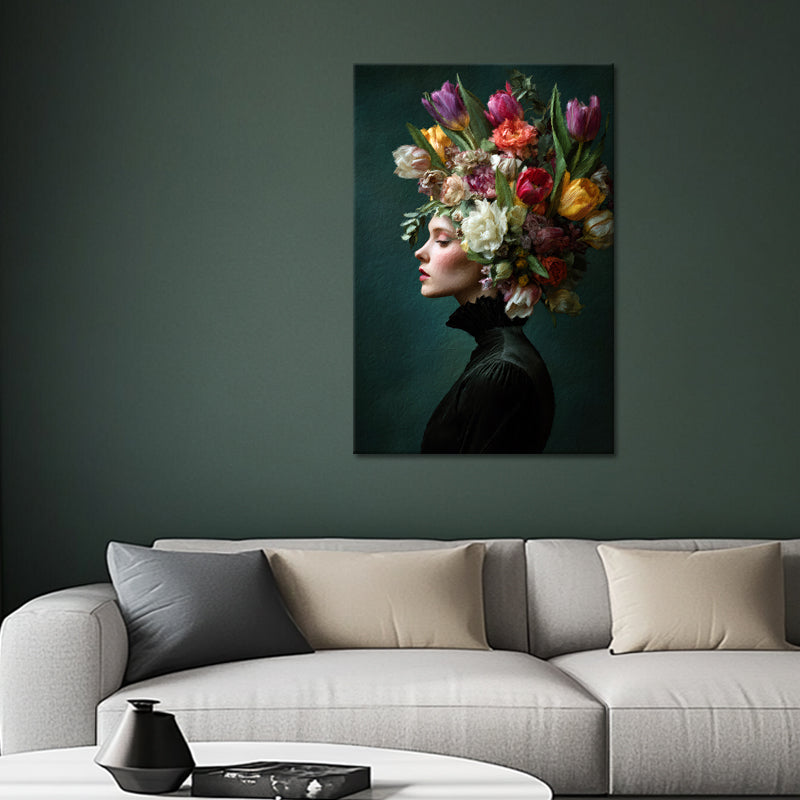 Portret Vrouw Tulpen