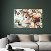 Vrouw, Vlinders & Bloemen