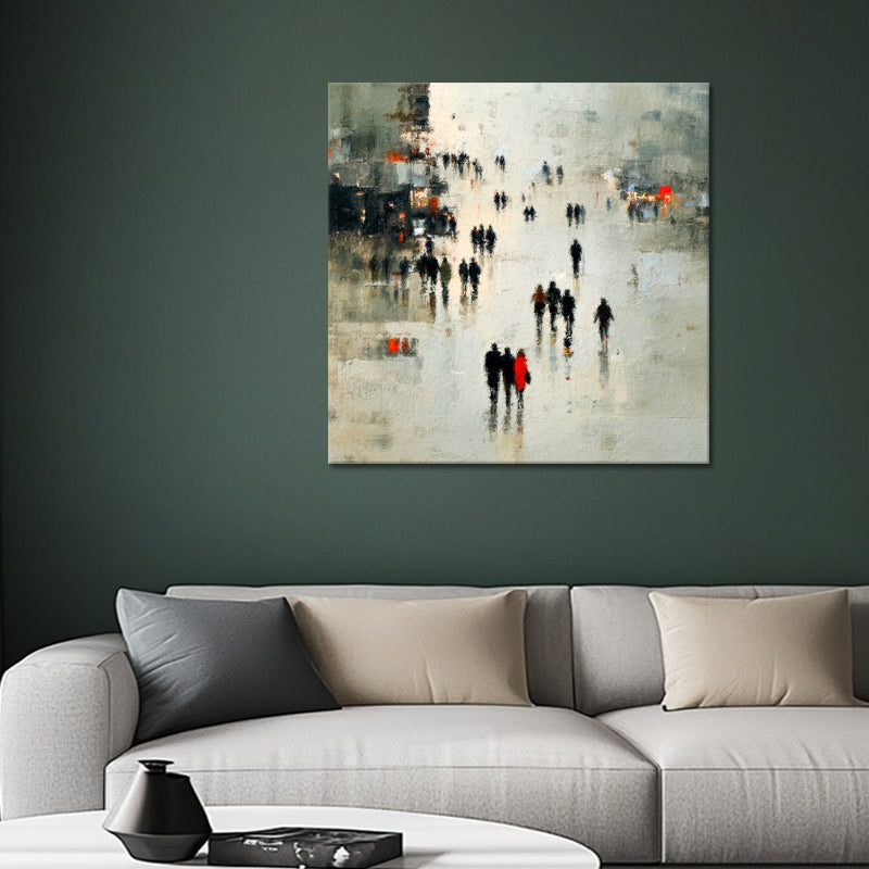 Stadsleven abstract kunst