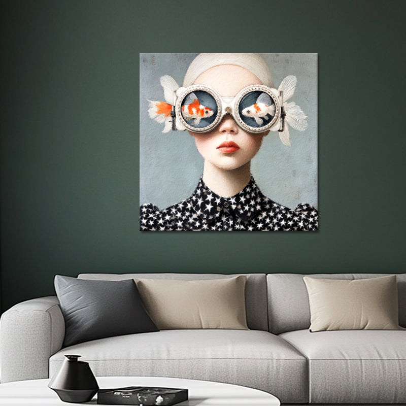 Vrouw Portret met Vissen