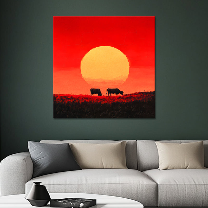Käfige bei Sonnenuntergang