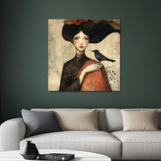 Surrealistisch Vrouw met vogelje II
