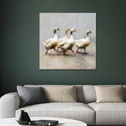Vier Gänse Kunstwerk